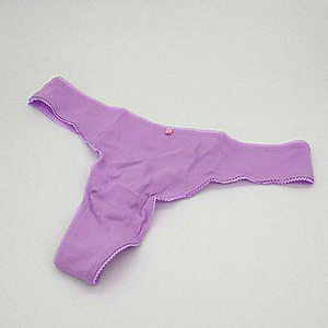 Victoria's Secret Cotton Thong Lace Back Panty Purple Petal‎ XXL